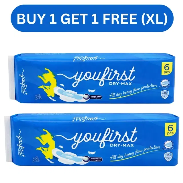 YouFirst Straight Dry Net Sanitary Pads XL (Buy 1 Get 1 Free)