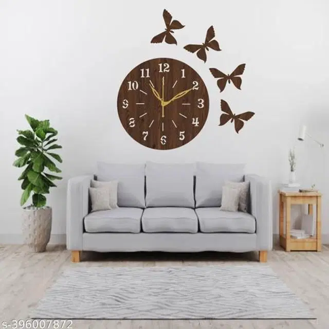Wooden Wall Clock, Brown