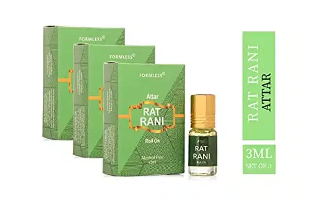 Formless Rat Rani Roll On Attar, Pack of 3, 3 ml