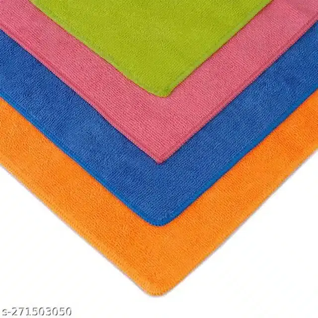Microfiber Bath Towel, Multicolor, 40x40 cm, Pack of 4