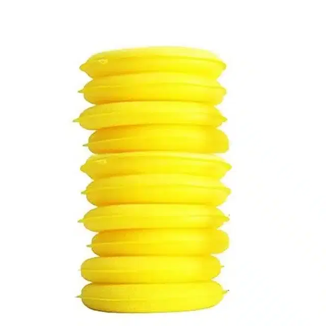 Durable Car Cleaning Sponge, Yellow, Pack of 10