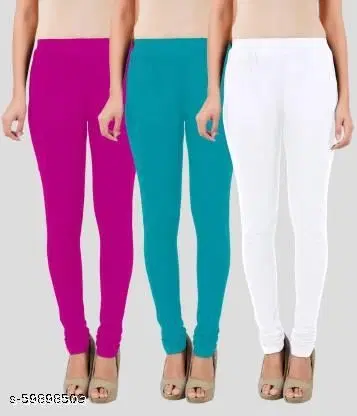 Cotton Legging For Women, Multicolour, (Pack Of 3)