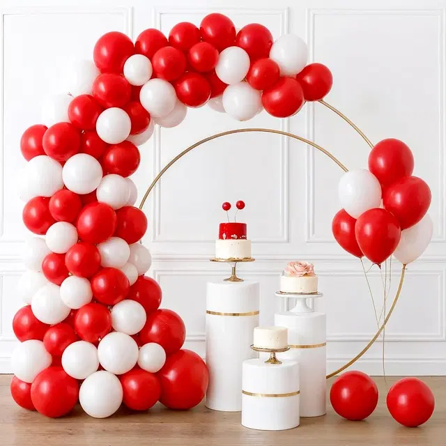 balloon 30 pcs red 30 pcs white (pack of 60)