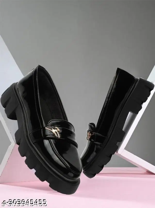 Loafers for Women (Black, 3)