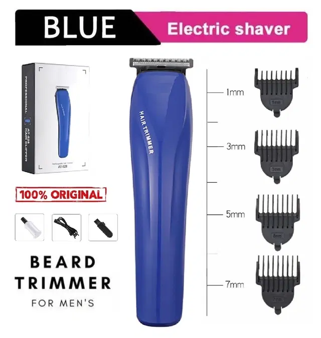 Professional Rechargeable Hair Trimmer for Men, Blue