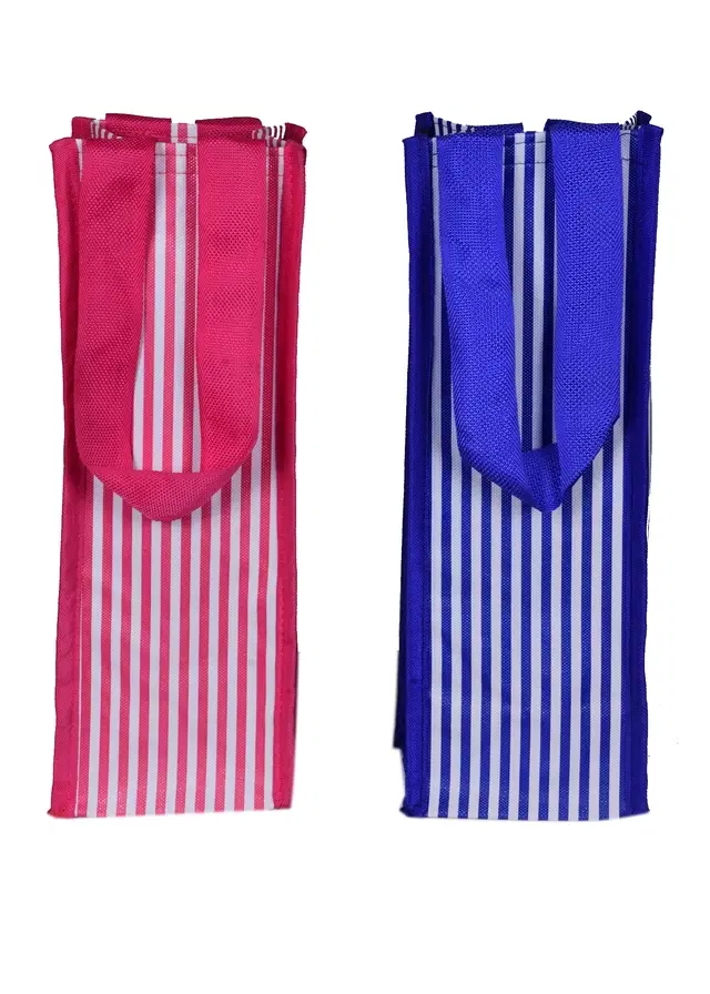 Canvas Water Bottle Bag, Multicolor, Pack of 2