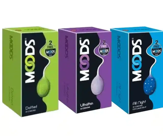 Moods Dotted with Ultrathin & All Night Condoms, Pack of 60