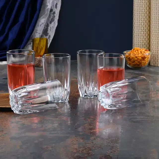 Liquor cum Cocktail Glasses, Transparent, 250 ml, Pack of 6