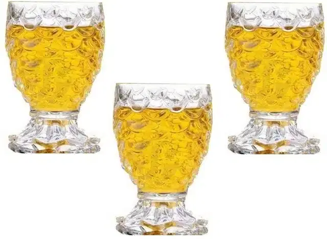 Liquor cum Cocktail Glasses, Transparent, 140 ml, Pack of 3