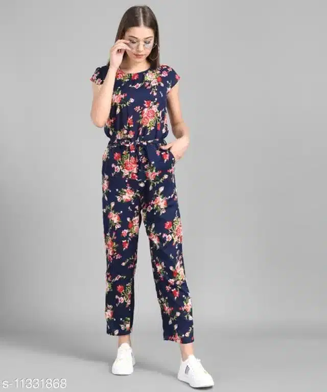 Jumpsuits for Women (Navy Blue, XL)