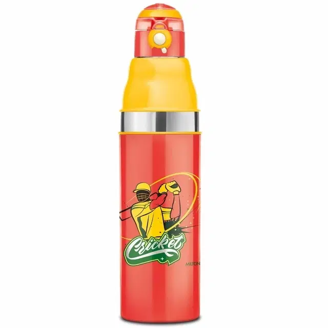 Milton Kool Stunner 900 Kids Plastic Insulated Water Bottle, 660 ml, Sipper Bottle, Leak Proof, BPA Free, Food Grade, School & Picnic Bottle, Red