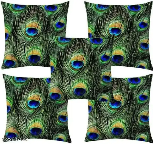 Cushion Cover for Home, Multicolor, 16x16 inches, Pack of 5