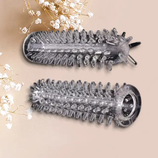 A R Silicone Crystal Dotted Condom for Men, Transparent