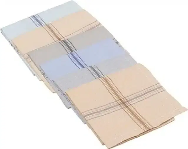 Cotton Blend Handkerchiefs for Men, Pack of 6 (Multicolor, 18x18 cm)