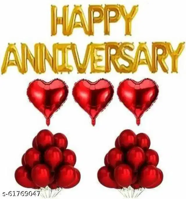 Anniversary Party Decoration Kit, Multicolor, Set of 49