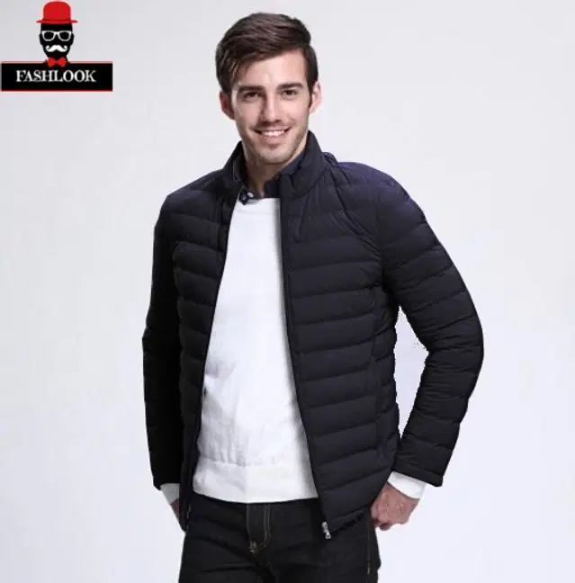 Polyester Solid Jacket for Men (Black, M)
