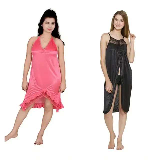 Babydoll for Women, Pack of 2 (Multicolor, Free Size)