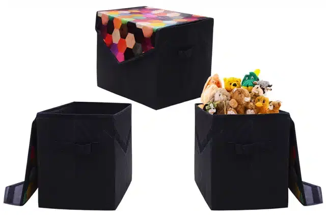 PVC Printed Toys Storage Box, Multicolor