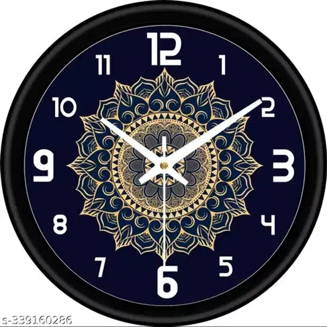 Designer Printed Plastic Wall Clock, Multicolor