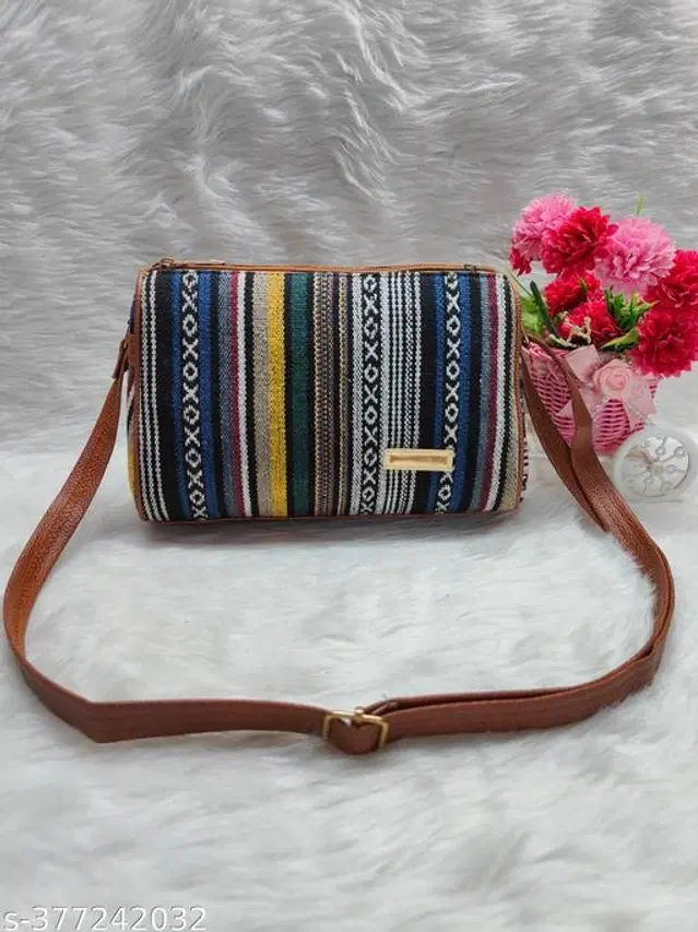 Jute Sling Bag for Women (Multicolor)