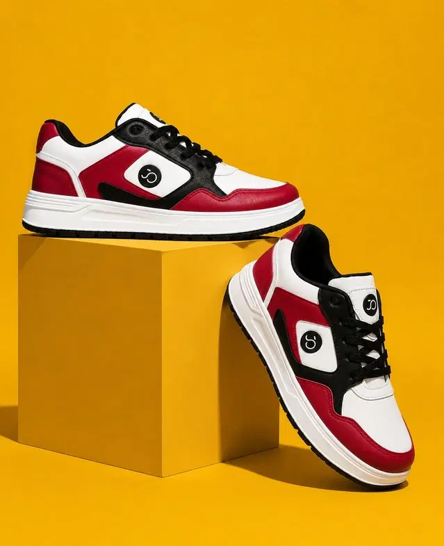 Casual Shoes for Men (Red, 6)