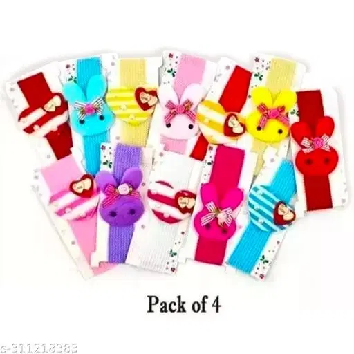 Everyday Hair Bands for Women, Pack of 4 (Multicolor)