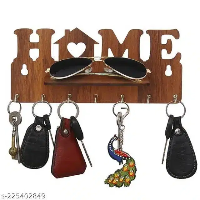 Wooden Key Holder, Brown