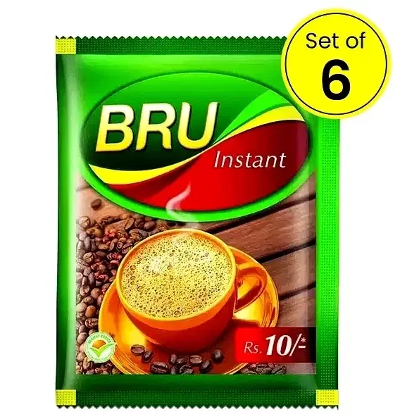 Bru Instant Coffee 6X6.6 g (Pack of 6)