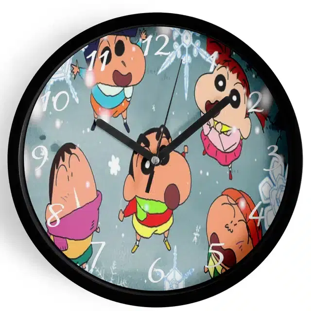 Shinchan Analog Wall Clock, Multicolor, 7 Inches