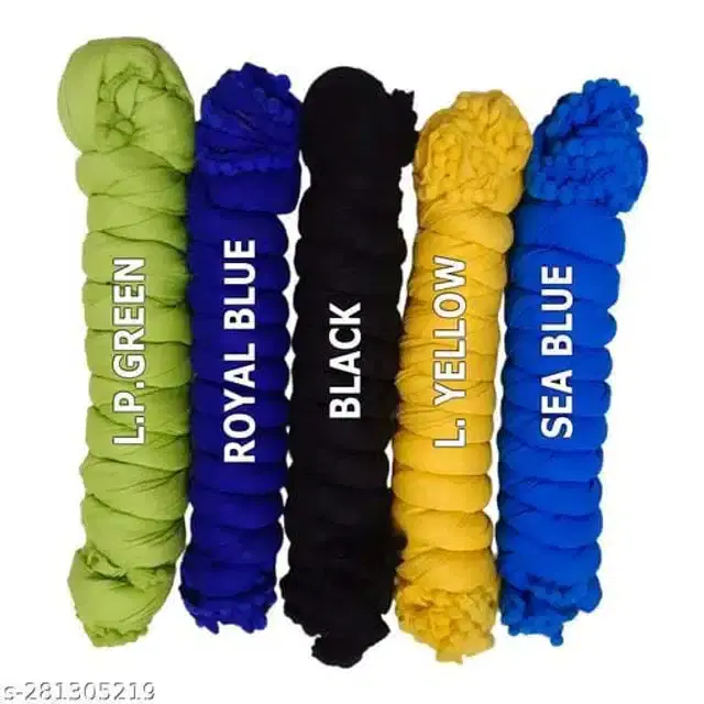 Dupatta for Women, Pack of 5 (Multicolor, 2 m)