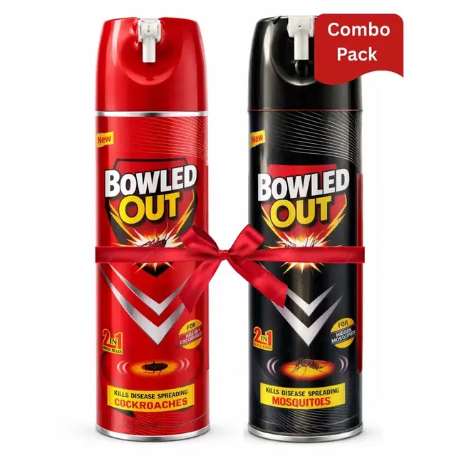 Bowled Out Combo (Cockroach & Mosquito Killer Spray ) 2X200 ml