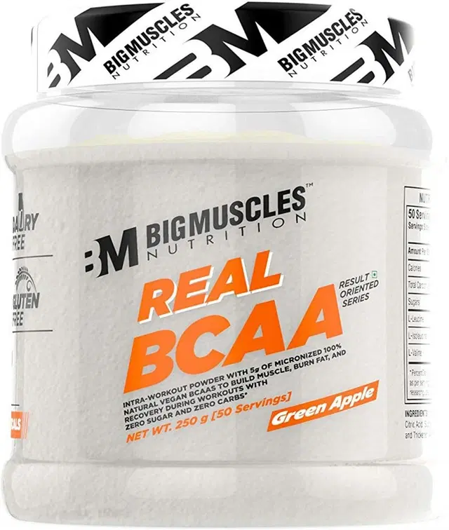 Bigmuscles Nutrition Real Bcaa 250 g, Green Apple