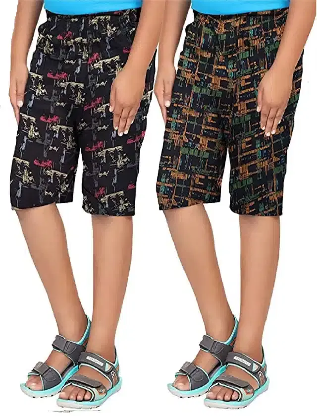 Shorts for Boys, Pack of 2 (Multicolor, 7-8 Years)