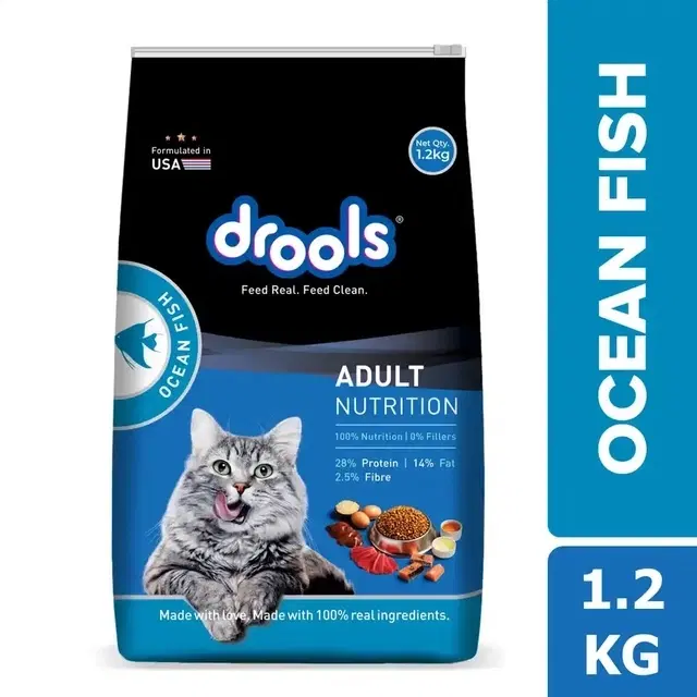 Drools Ocean Fish Dry Adult Cat Food, 1.2 Kg
