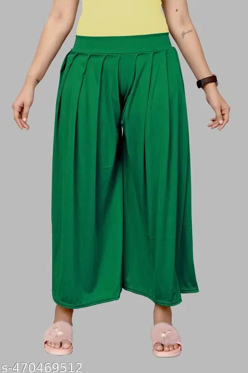 Palazzos for Women (Green, S)