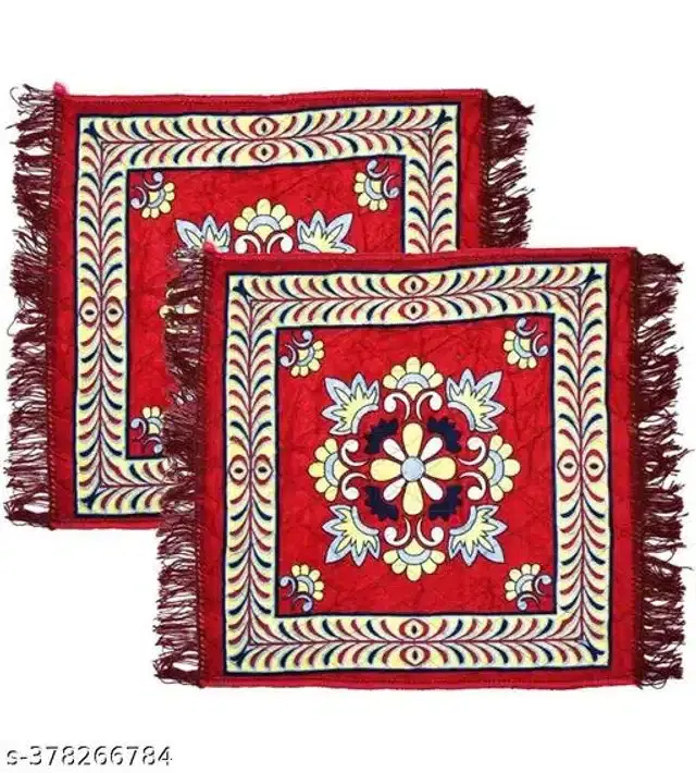 Microfiber Puja Mat, Maroon, 2x3 Feet