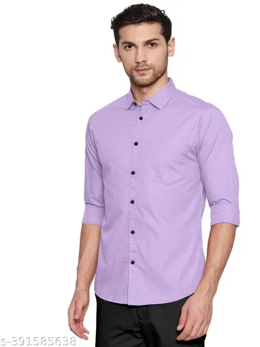Spread Collar Kurta for Men (Lavender, S)
