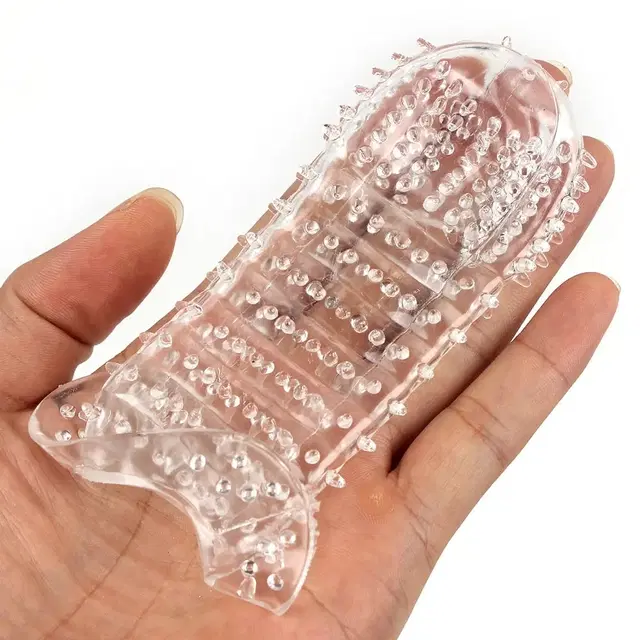 Crystal Dotted Reusable Condom for Men, Transparent