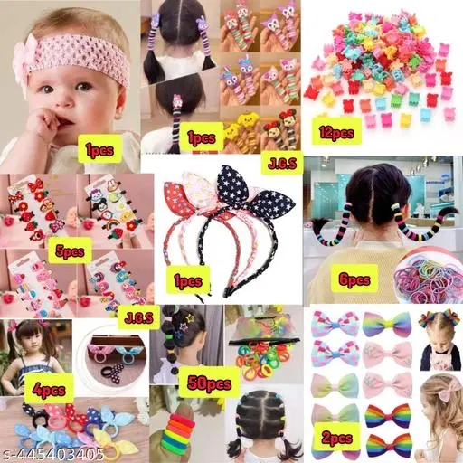 Set of 82 pcs Hair Accessories Combo for Women (Multicolor)