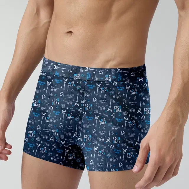 Nylon Printed Trunk for Men (Multicolor, S)