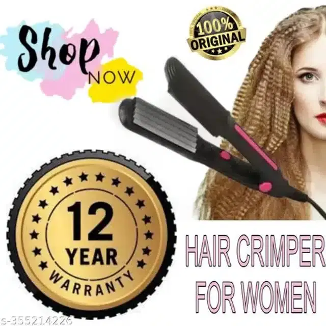 Plastic Hair Straightener, Black