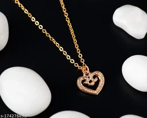 Copper Pendant for Women (Gold, Free Size)