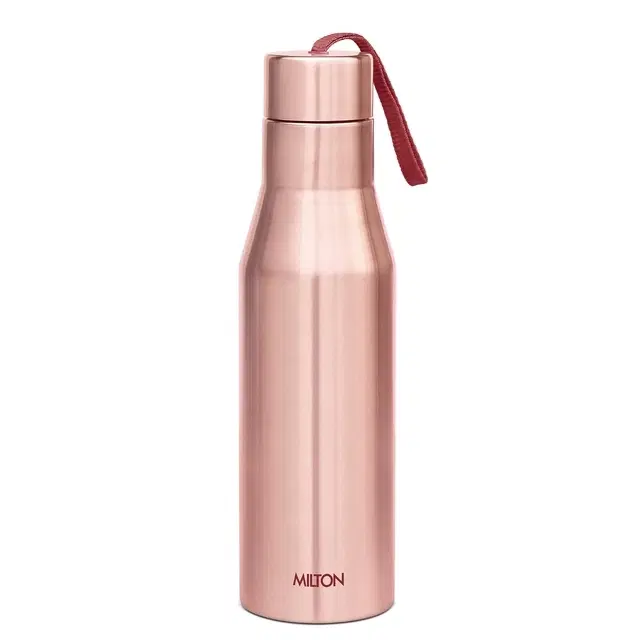 Milton Super 1000 Stainless Steel Water Bottle 1000ml | Single Wall | Leak-Proof Lid, Rust-Free | ISI Certified | BPA-Free | For School, Office, Gym, Travel | Silver Silver