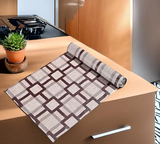 PVC Printed Shelf Mat Roll, Multicolor, 5 m