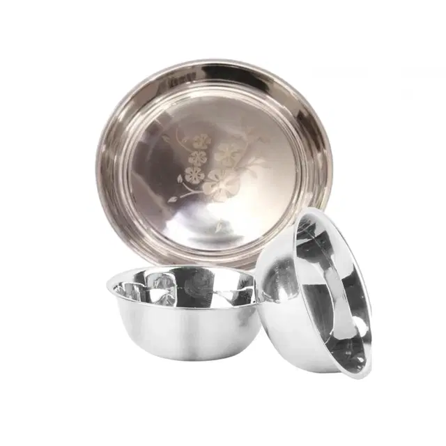 MS WORLD 1 plate and 2 bowl combo, Set of 1