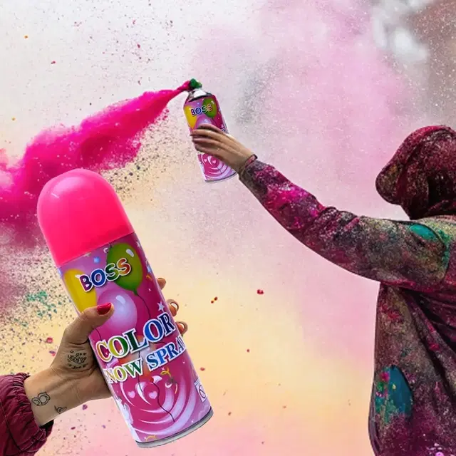 Boss Color Snow Spray 250 ml Pink, Pack of 1