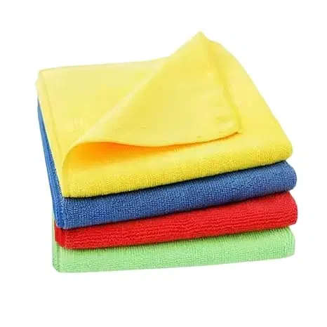 Microfiber Cloths for Vehicles Cleaning, Multicolour, Pack of 4