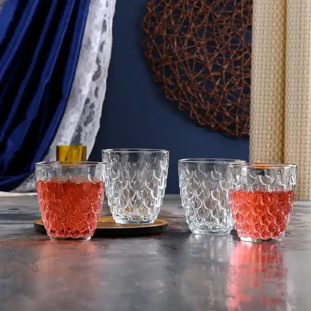 Liquor cum Cocktail Glasses, Transparent, 250 ml, Pack of 4