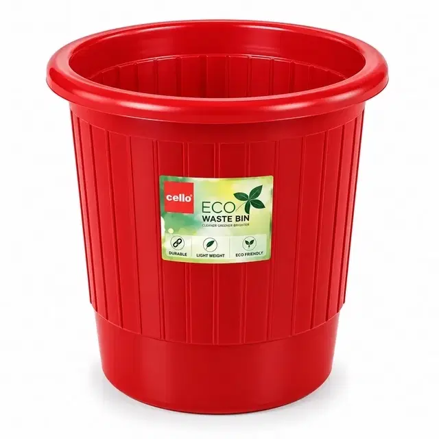 Cello Eco Waste Garbage Dustbin, 8 L, Red