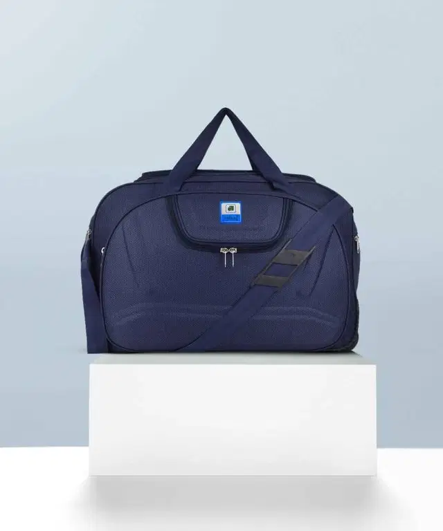 Nylon Duffel Bag for Men & Women, Blue, 22 L